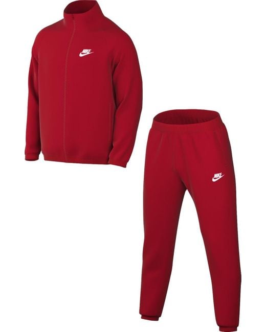Nike Red M Nk Club Pk Trk Suit Tracksuit for men