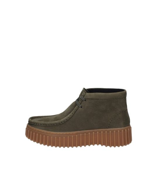 TORHILL Moss DKGREEN Nub di Clarks in Black