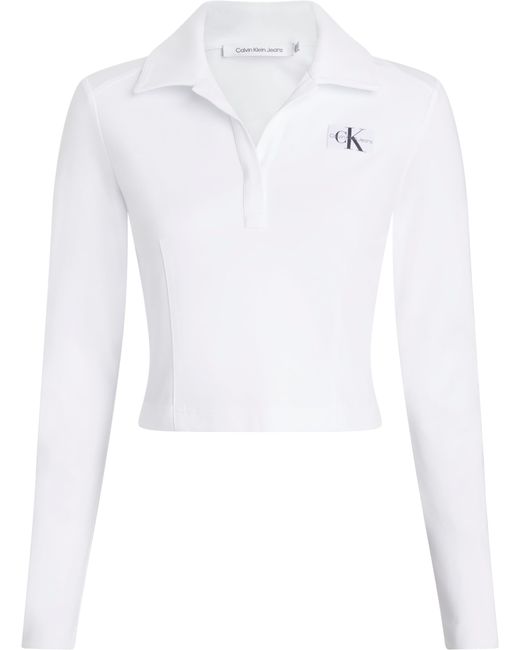 Jeans Polo Collar Milano Regular Top J20J222556 Otras Camisetas de Punto Calvin Klein de color White
