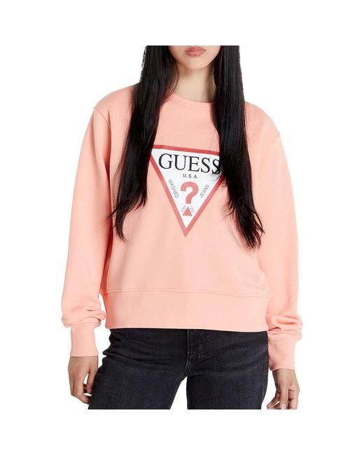 Guess Pink Original Fleece Sweatshirt