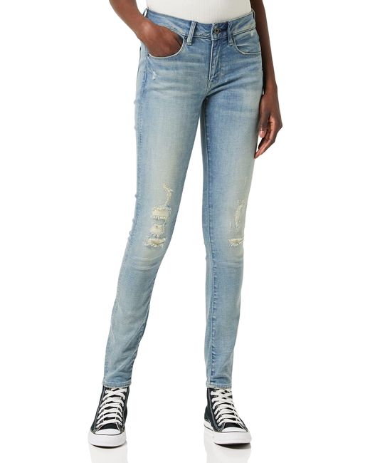 3301 Mid Skinny Jeans di G-Star RAW in Blu | Lyst