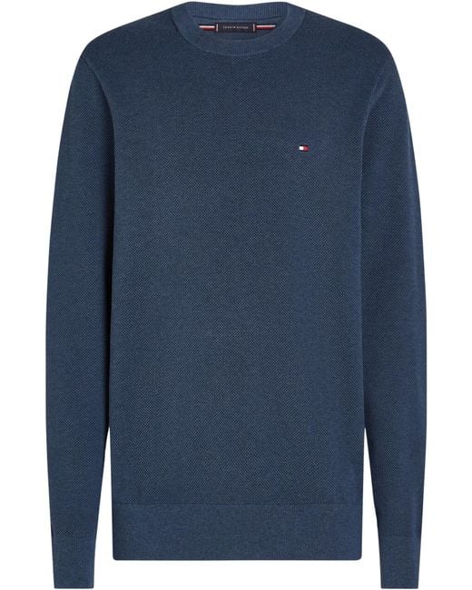 Tommy Hilfiger Essential Structure Crew Neck Mw0mw36347 Blue for men