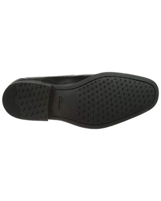 MENS CLARKS BLACK LEATHER SLIP ON SMART FORMAL OCCASION SHOES SIZE GILMAN SLIP