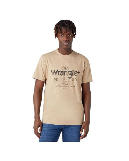 Wrangler Natural Americana Tea T-shirt for men