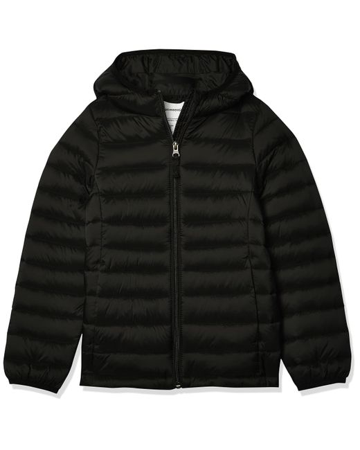 Chaqueta Acolchada con Capucha Amazon Essentials de hombre de color Black