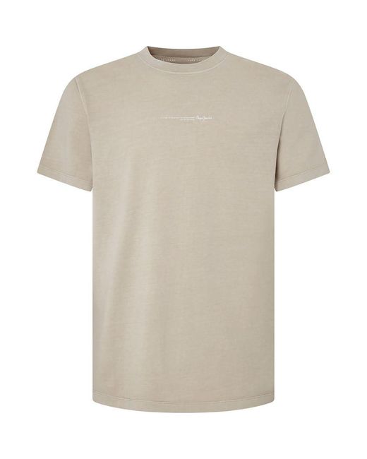 Pepe Jeans Dave T-shirt Voor in het White voor heren