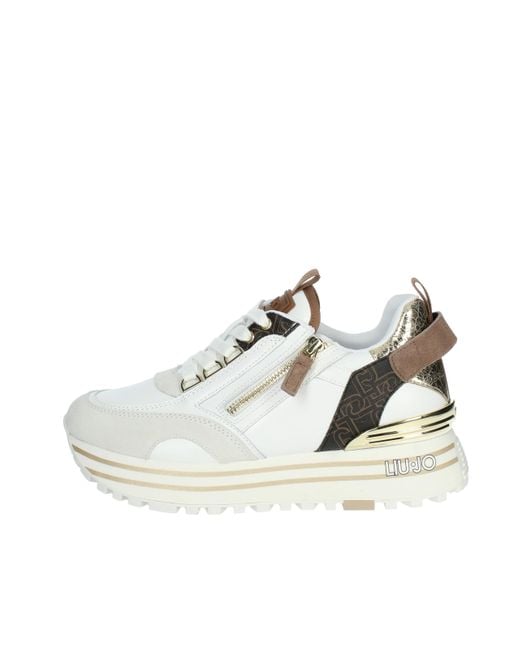 Sneakers Basse Donna Liu Jo Maxi Wonder 72 Pelle Bovina Bianco - 39 di Liu Jo in White