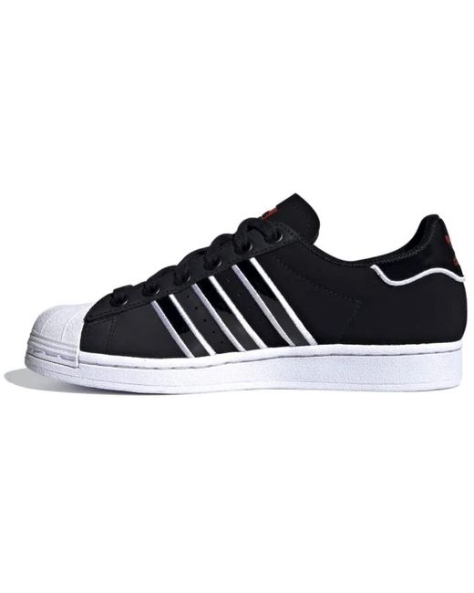 Adidas Blue Superstar Lace-up Black Synthetic S Trainers Fy4505