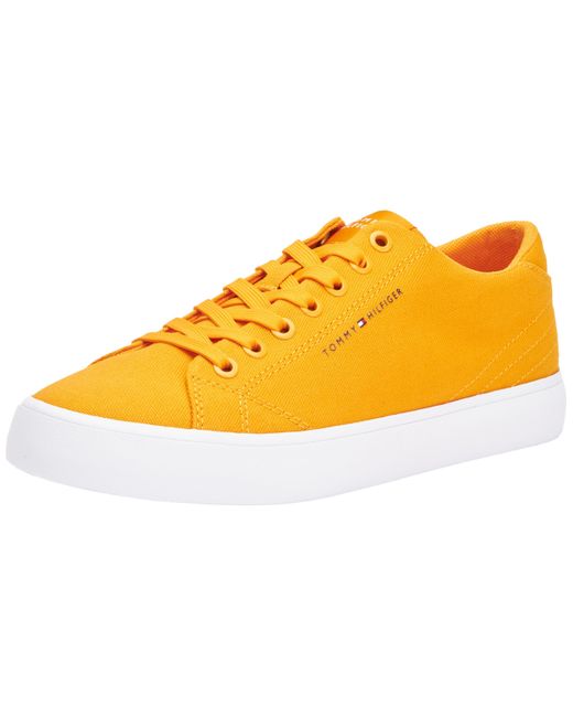 Tommy Hilfiger Yellow Th Hi Vulc Low Canvas Vulcanized Sneaker for men