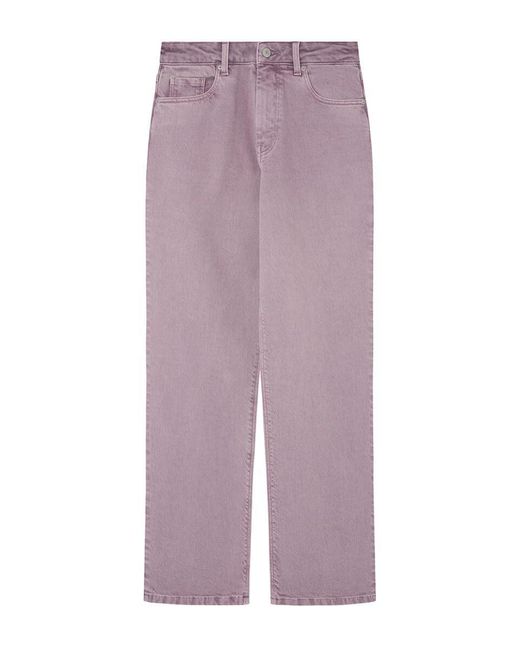 Springfield Jeans Straight Wide Color Jeans in het Purple