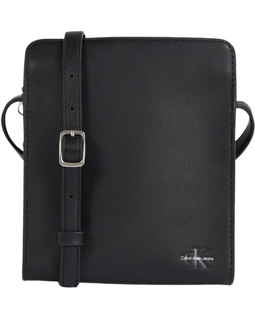 Uomo Borsa a Tracolla Mono Logo Phone Piatta di Calvin Klein in Black da Uomo
