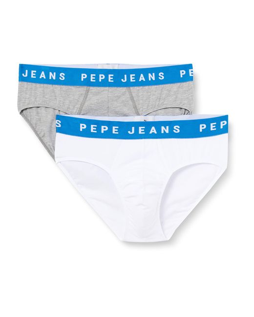 Pepe Jeans Logo Bf Lr 2P Slip in Blau für Herren | Lyst DE