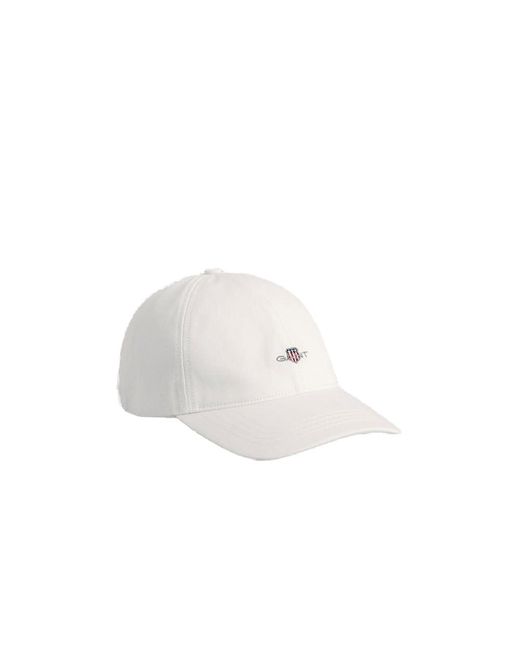 Gant White Cotton Twill Cap
