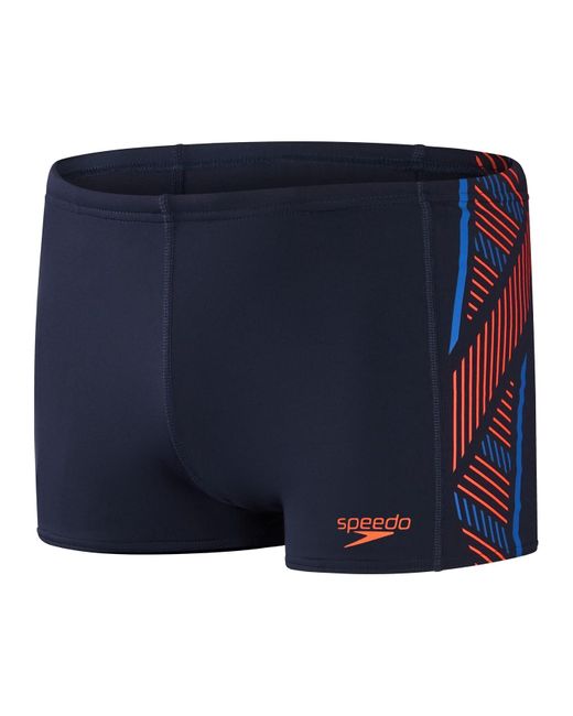 Speedo Blue S Tech Pnl Swim Shorts Navy/orange 40 for men