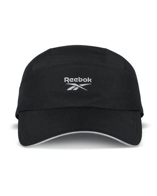 Reebok Black [Ree] cyclete Vector Running Cap-Silber Reflektierendes Logo mit atmungsaktivem Design-Schwarz Laufkappe