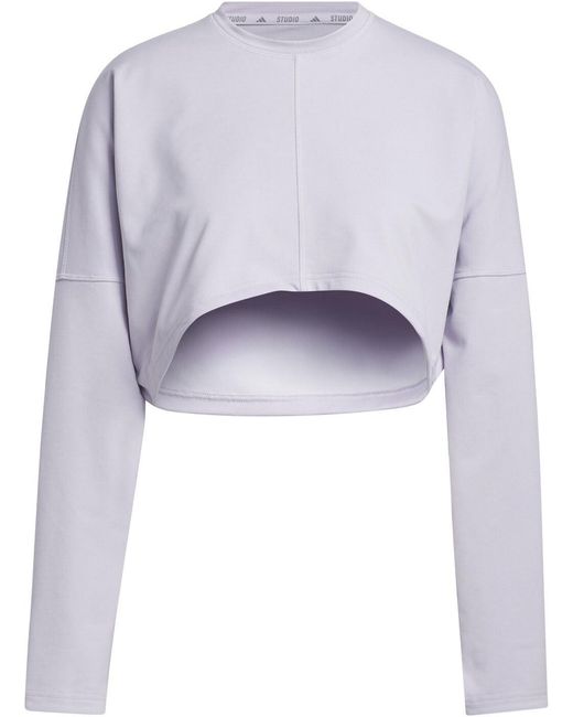 Adidas White Yga St CRO SWT Sweatshirt