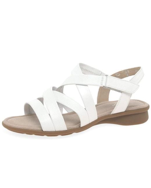 Gabor White Moben s Sandals 40 Weiß