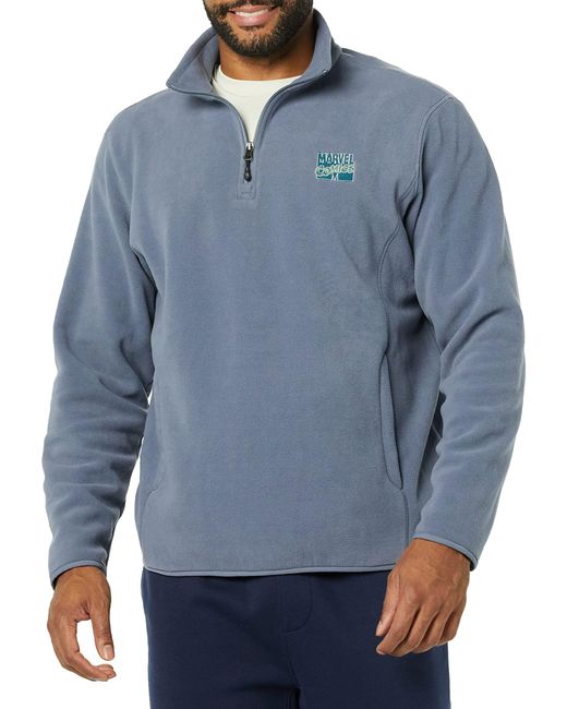 Disney | Marvel | Star Wars Giacche con Collo a Lupetto in Pile con Cerniera Corta Uomo di Amazon Essentials in Blue da Uomo