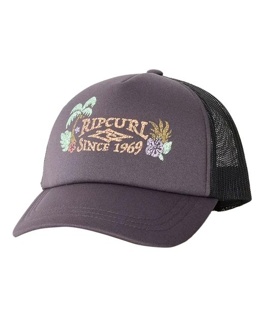 Rip Curl Gray Tiki Tropics Desto Trucker Hat for men