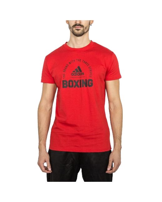Community 21 T-Shirt Boxing di Adidas in Red