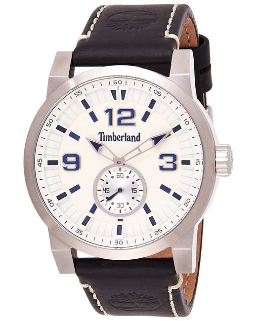 Orologio Analogico Quarzo Uomo con Cinturino in Pelle TBL.15475JS/07 da  Uomo di Timberland in Bianco - Lyst