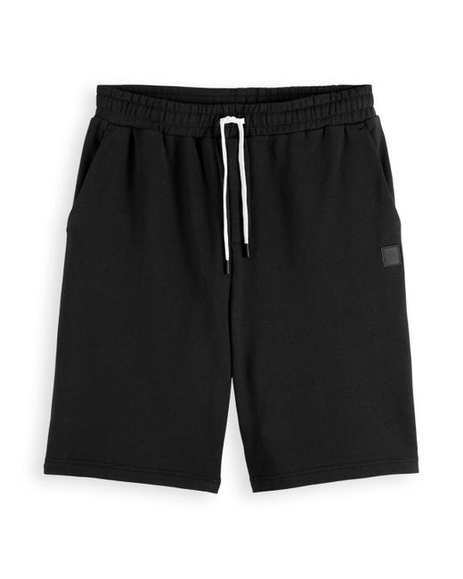 Scotch & Soda Black Badge Logo Regular Fit Sweatshorts Casual Shorts for men