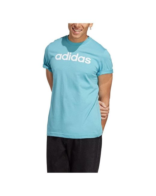 M Lin Sj T Camiseta adidas de hombre de color Azul | Lyst