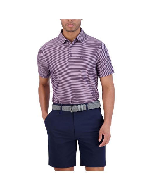Ben Sherman Blue Short Sleeve Printed Tech Sports Fit Polo Top for men