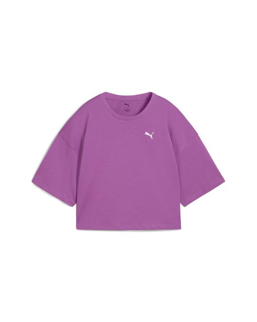 PUMA Purple Wardrobe ESS Kurzes Oversized-T-Shirt L