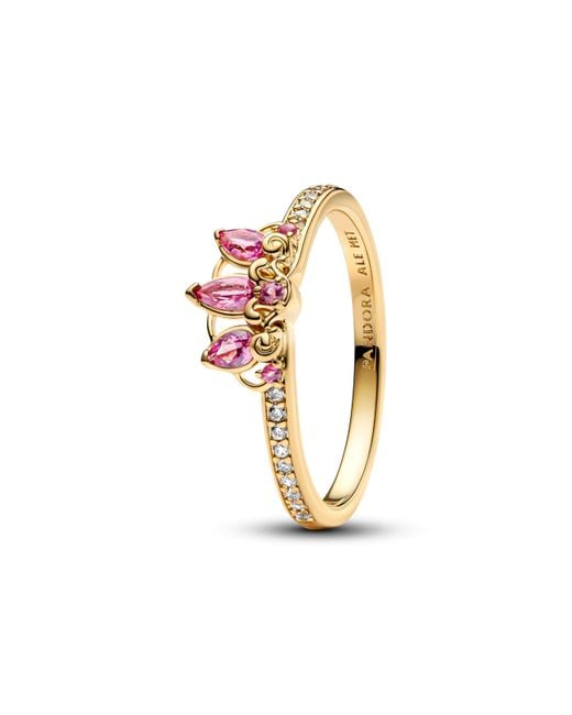Anillo para mujer Disney Princess Rapunzel Tiara Dorado 163651C01 Pandora de color Metallic