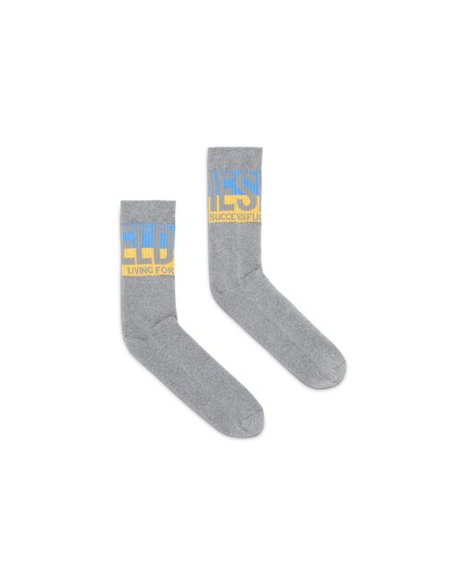 DIESEL White _skm-ray Calzino_socks_gray_m for men