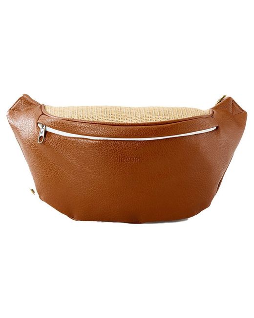 Rip Curl Brown Premium Straw Sling Crossbody One Size