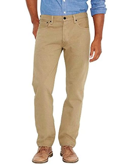 Levi's Brown 501 Original Fit Straight Leg Button Fly Jeans Timberwolf 35x32 for men