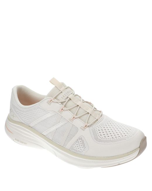 Skechers White Sport D'lux Comfort 2.0 Relax Fit Sneaker