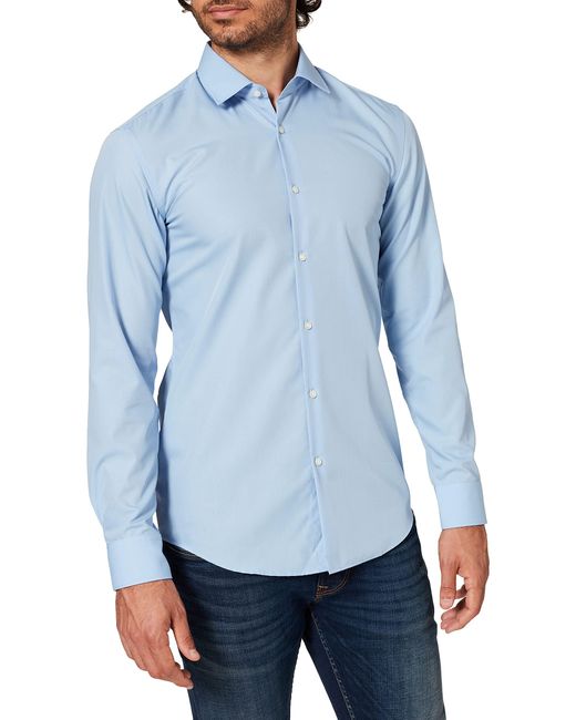 HUGO C-Jenno Slim-Fit Hemd aus bügelleichter Baumwoll-Popeline Hellblau 38 in Blue für Herren