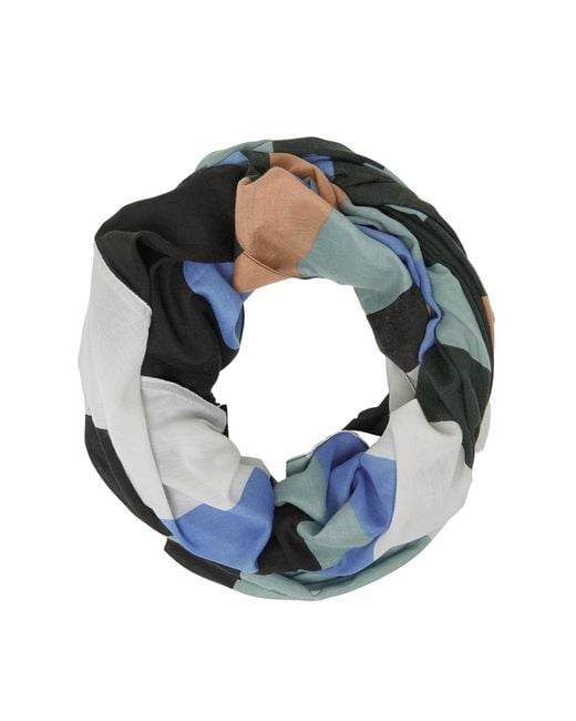 S.oliver Blue Loop-Schal mit Artwork petrol ONESIZE
