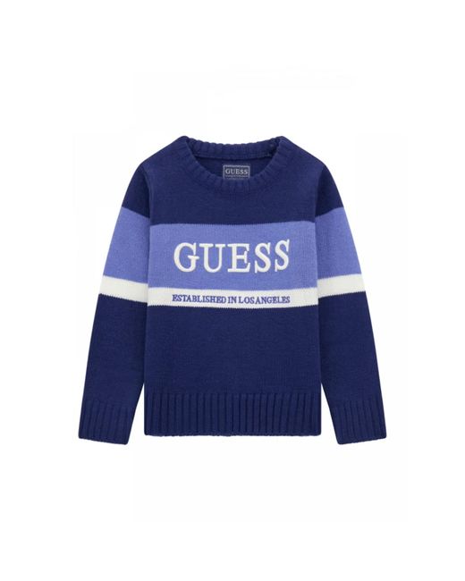 Maglione N4BR02 Z32N0 di Guess in Blue da Uomo