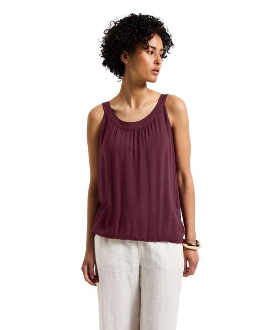 Street One Red Materialmix-Top