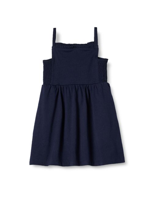 Vestido Midi de Algodón con Tirantes Niña Amazon Essentials de hombre de color Blue