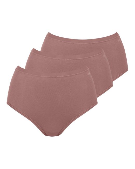 Sloggi Brown GO Daily Cotton Highwaist 3P Cacao