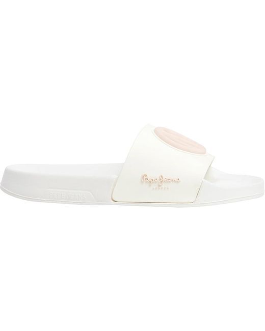 Brand W Slides EU 40 di Pepe Jeans in White