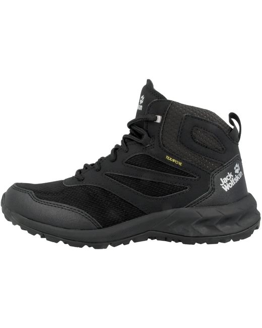 Jack Wolfskin Synthetic Woodland Texapore Mid W Hiking Boot in Black - Save  26% | Lyst