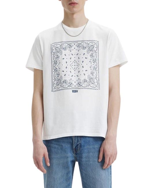 Levi's White Graphic Crewneck Tee T-shirt for men