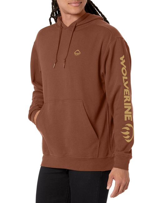 Wolverine Brown Graphic Hoody for men