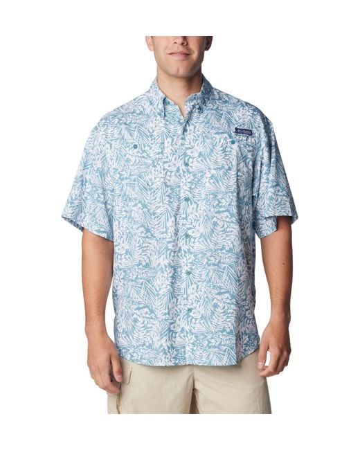 Columbia Super Tamiami Short Sleeve Shirt in Blue for Men