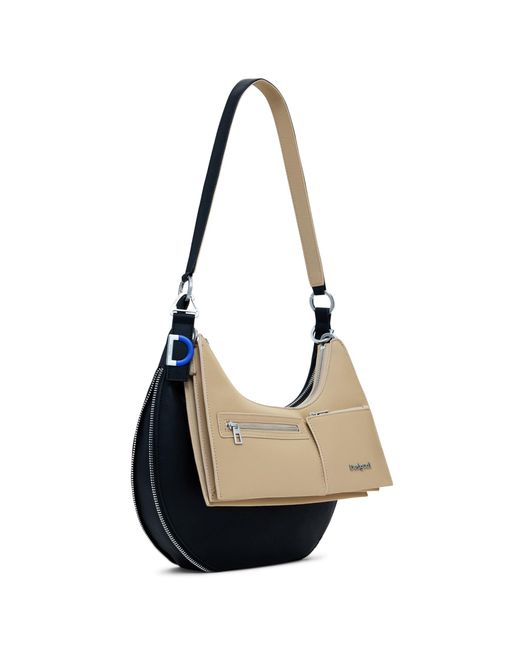 Desigual Schultertasche Umhängetasche Delta Lyra Shoulder Bag Black schwarz