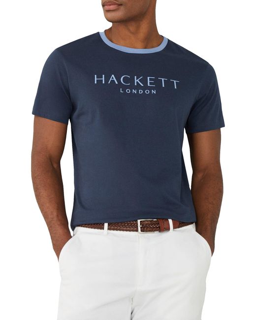 Hackett Hackett Heritage Classic Short Sleeve T-shirt 3XL in Blue für Herren