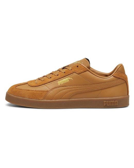 Brown leather pumas discount