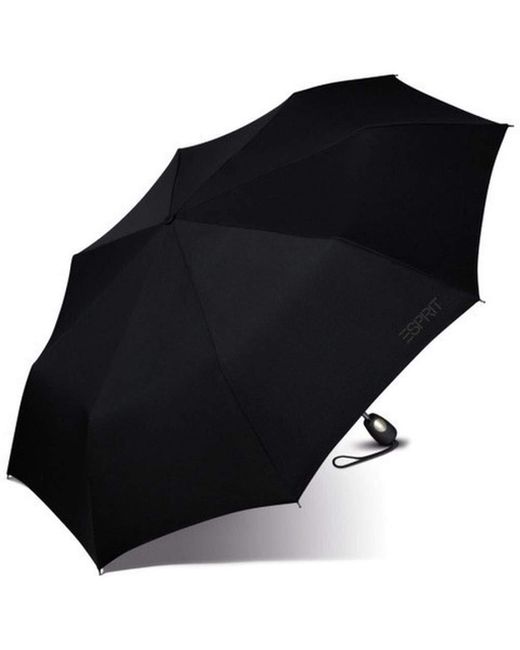 Esprit Black Regenschirm Schirm Tecmatic Gents automatik schwarz