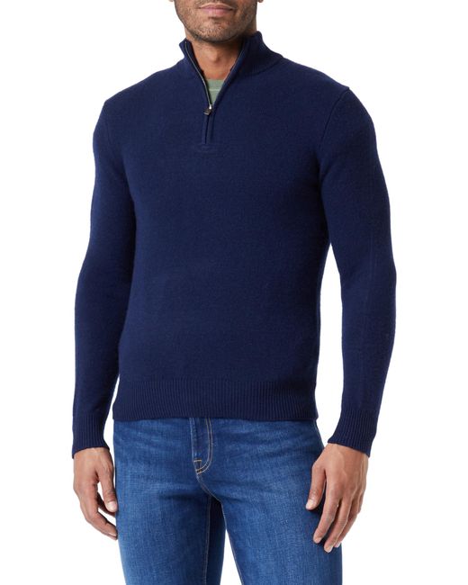 Hackett Blue Hackett Hm703022 Half Zip Sweater L for men